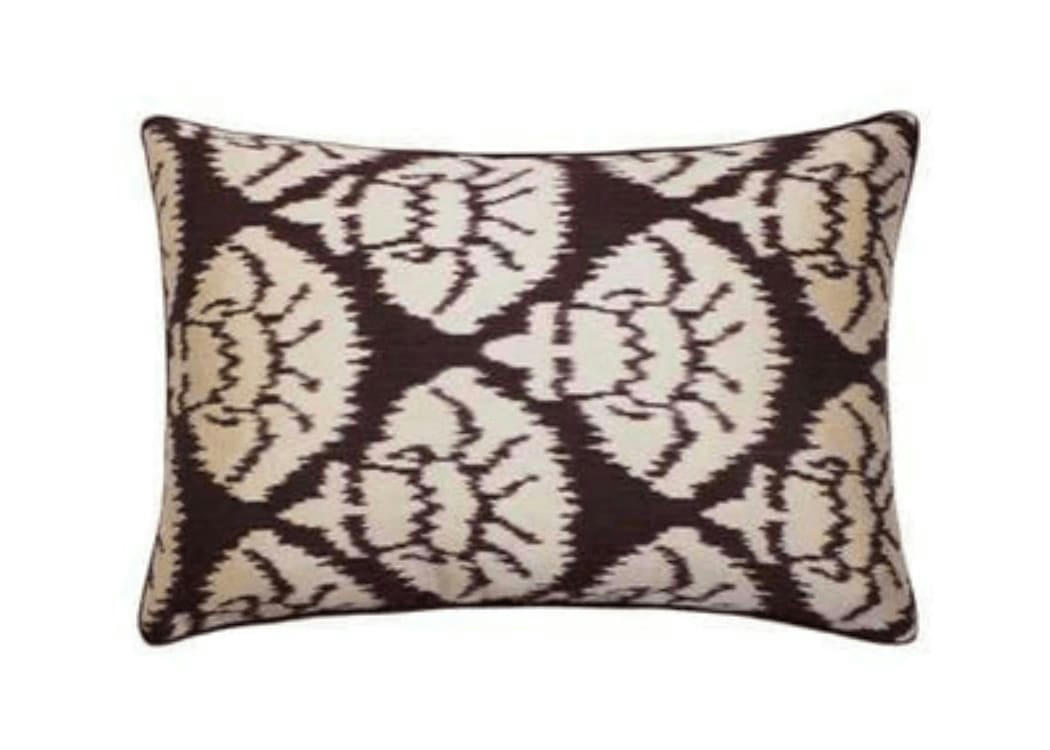 - Housse de coussin double soie ikat  40x60 violet