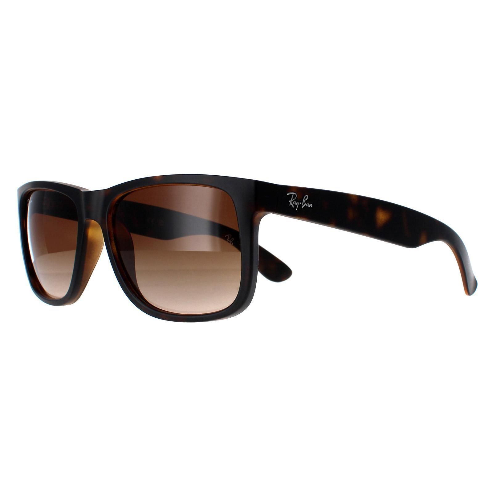 Ray-Ban Rectangle Rubber Light Havana Brown Gradient Sunglasses