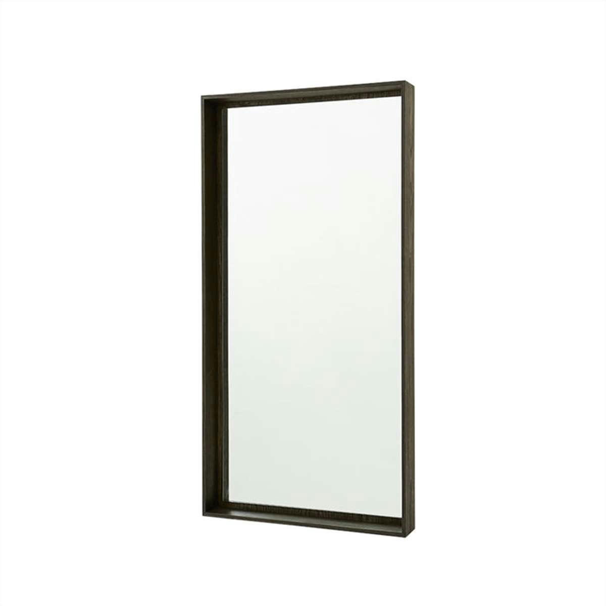PEILI - Miroir verre et MDF avec placage en frêne H100xL50x8cm