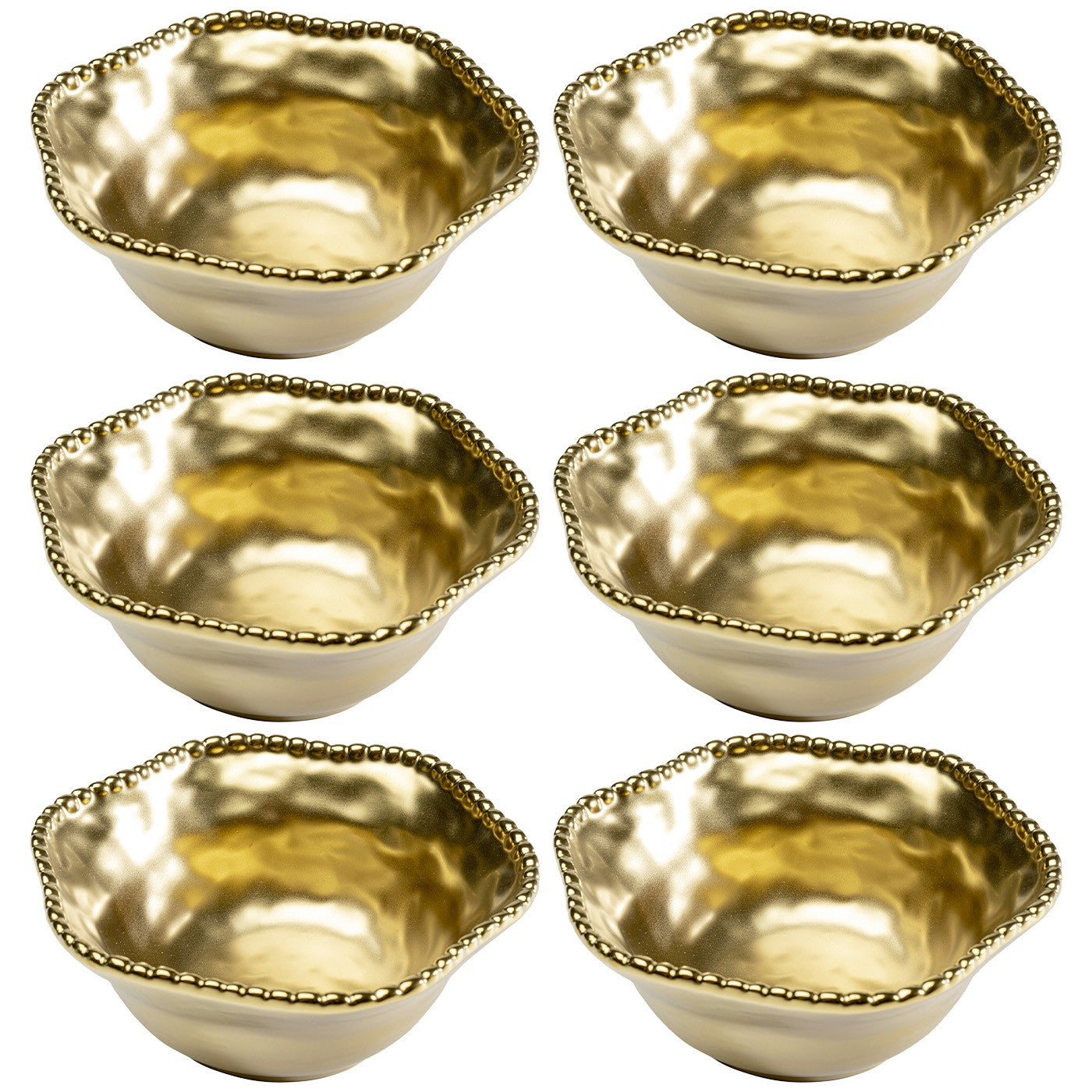 Kare Design Kommen Bell goud Ø16cm (6/Set)