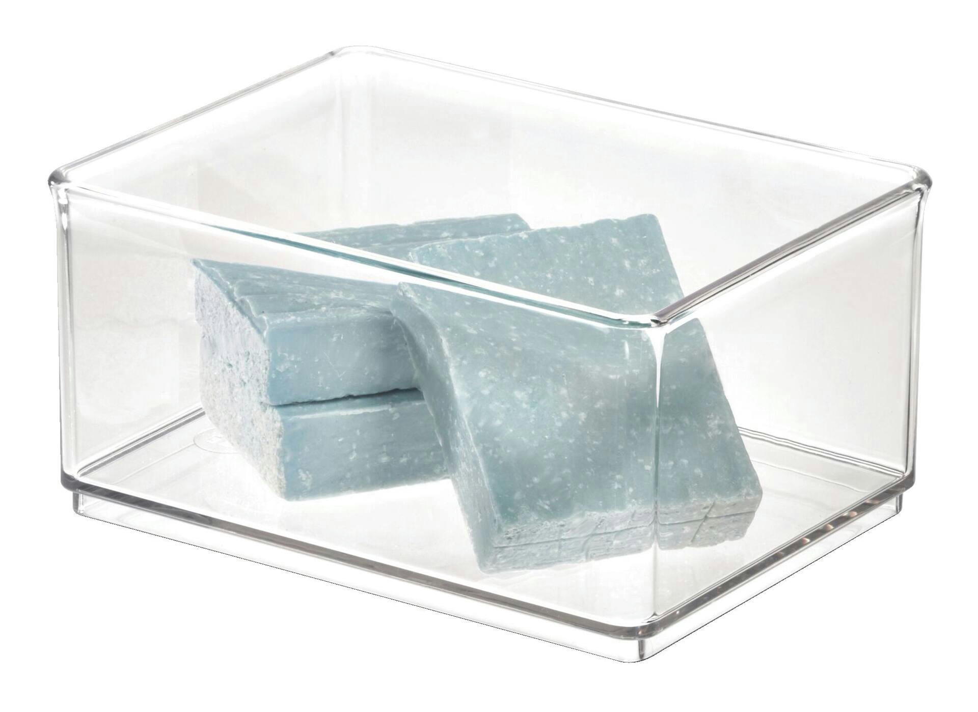 The Home Edit by iDESIGN Clear Stackable Medium Shallow Organizing Storage Bin, 1.2-L