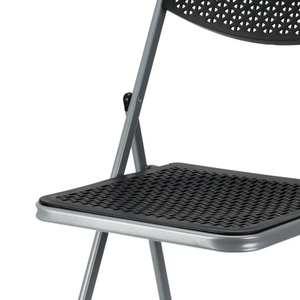 Home & Styling Klapstoel voor buiten/binnen - zwart - 48 x 82 cm