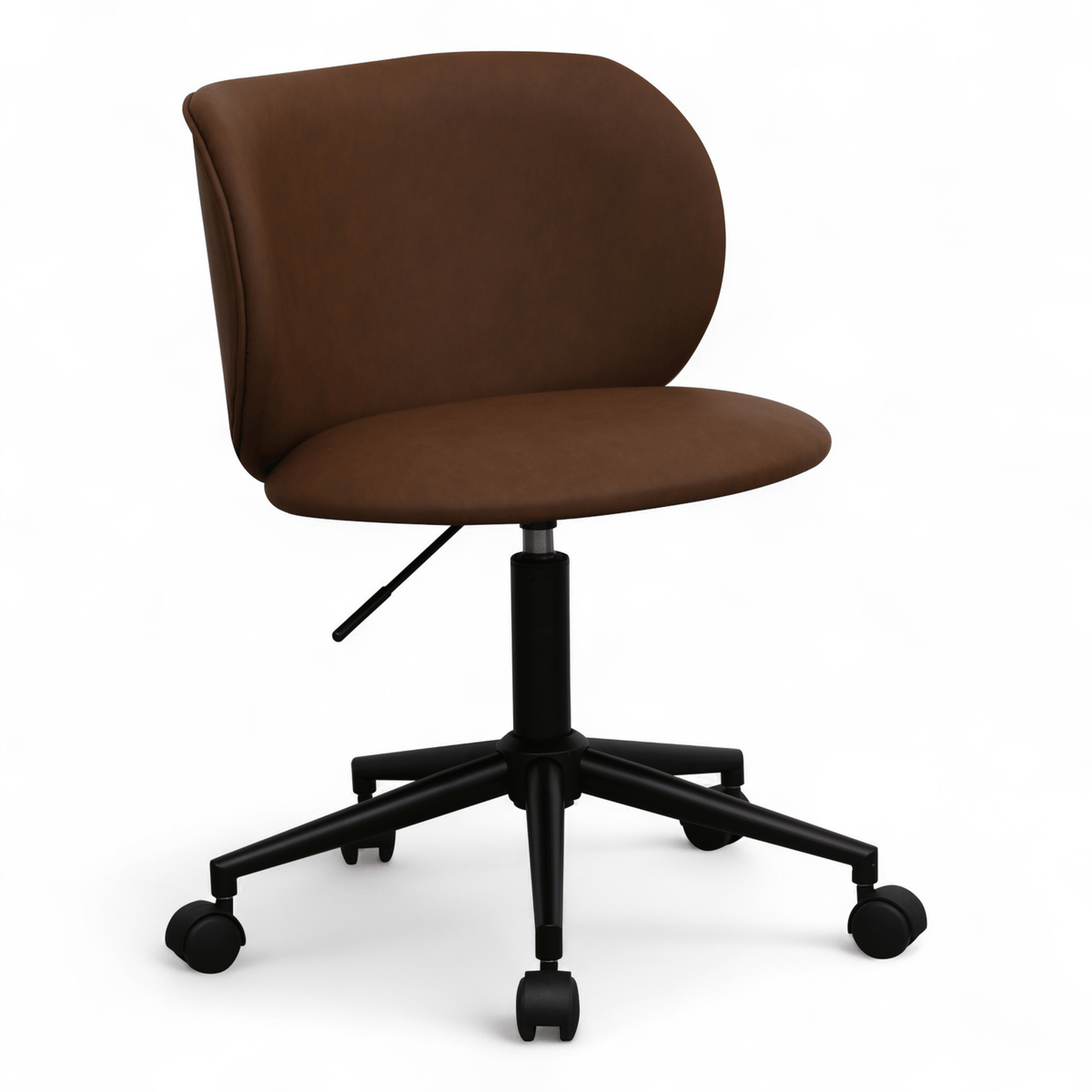 Furnhouse bureaustoel Bobo - Donkerbruin - Kunstleer - 56x57x71