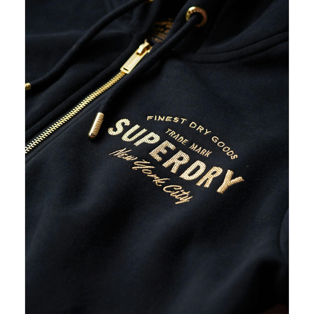 Sweat zippé à capuche fourrée Metallic Logo