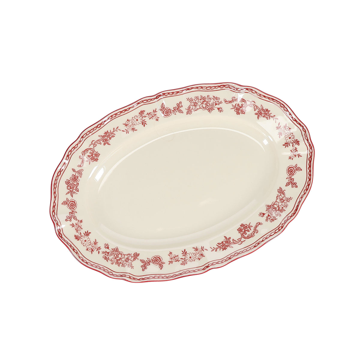 S|P Collection - Serveerschaal 32,5x22,5cm ovaal burgundy Cyril