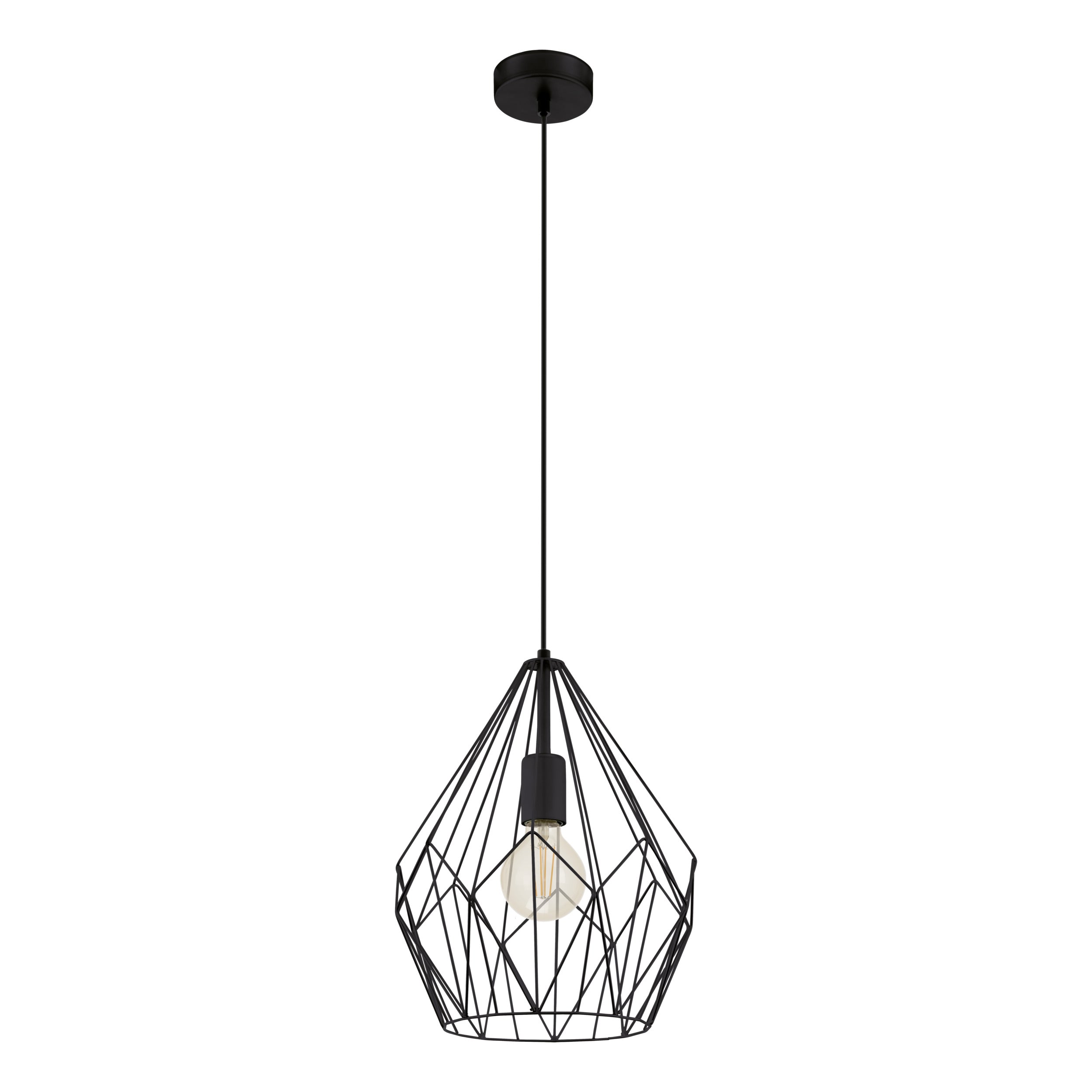 EGLO hanglamp Carlton - e27 - ø 31 cm - zwart
