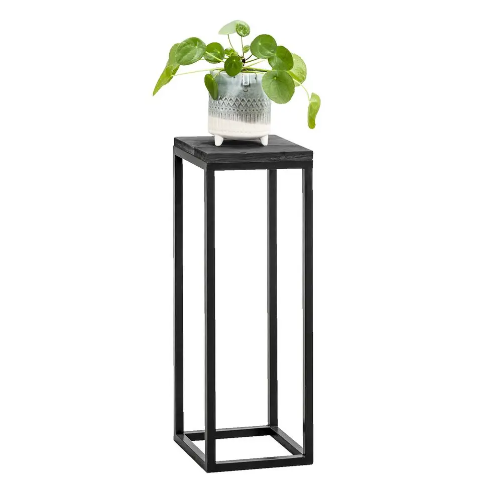 Plantentafel Gijs - zwart - 70x25x25 cm