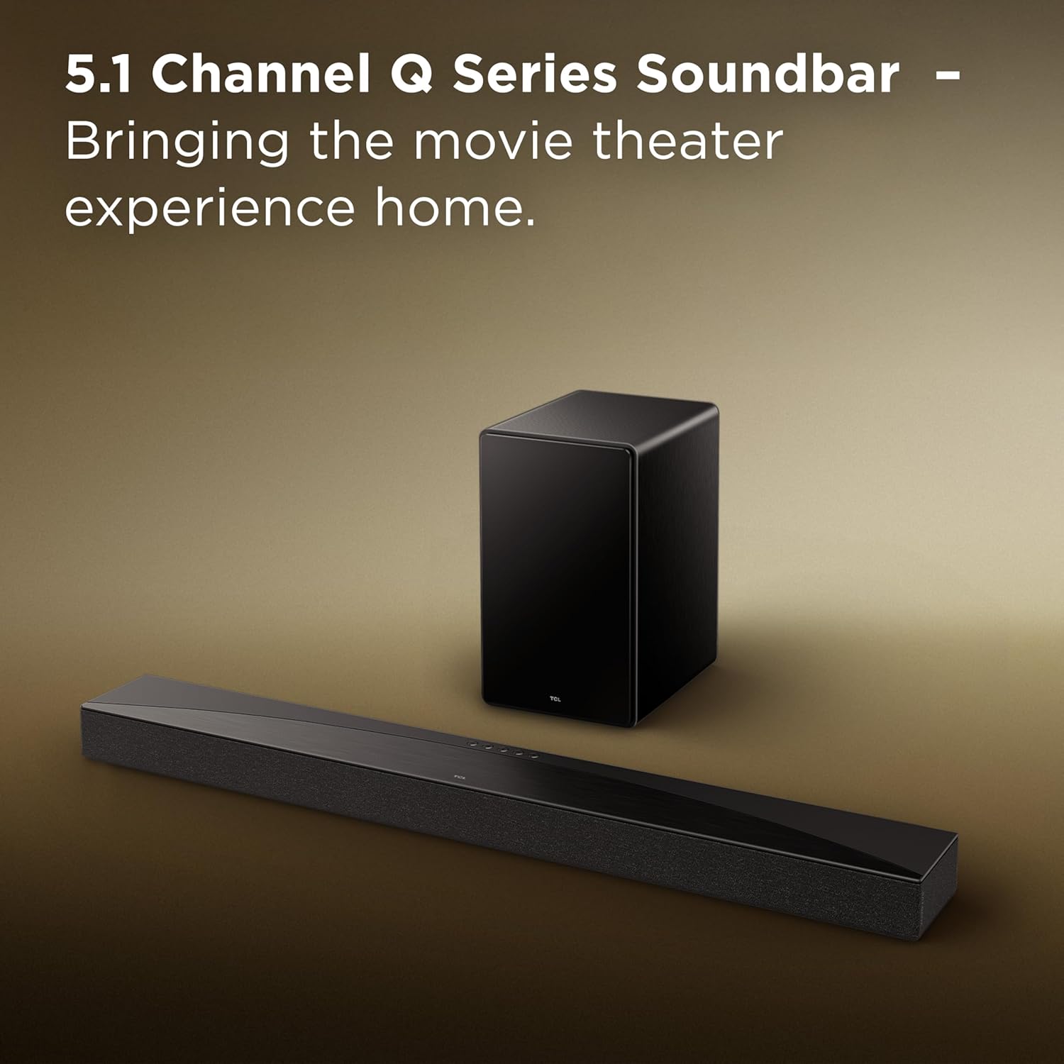 TCL Q65H 5.1 Surround Sound Bar with Wireless Subwoofer for Smart TV | Dolby Atmos DTS:X Calibration | 580W Power Bluetooth Home Theater Speaker with Bass | App Control & Remote Control | Latest Model