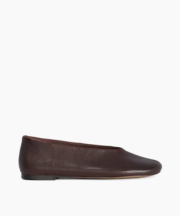 Highway Brown - Leather Ballet Flats