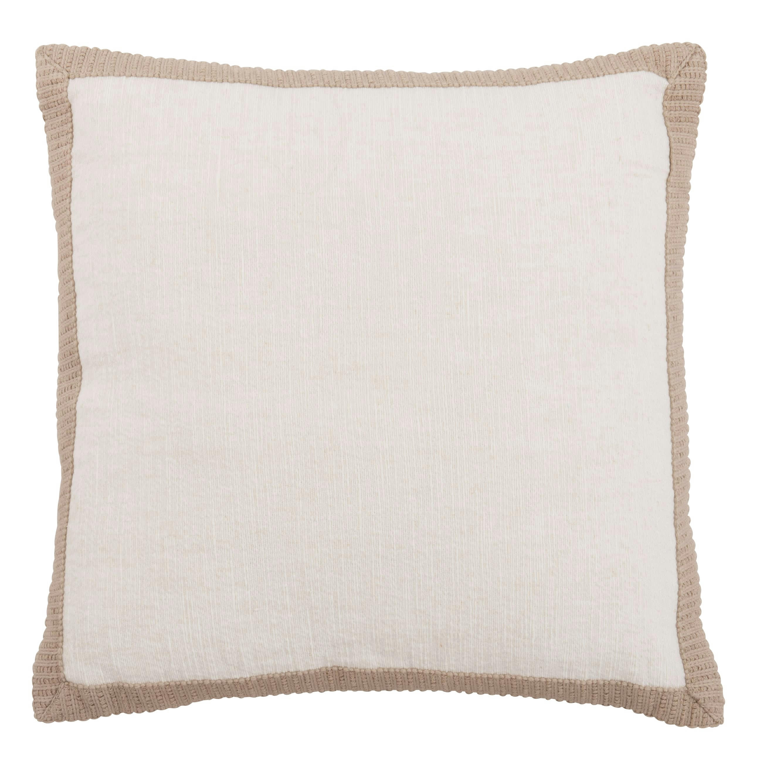 INAC - Housse de coussin blanc et beige 40x40