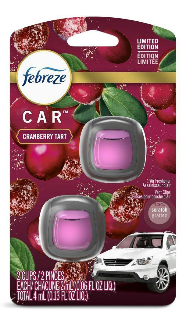 Febreze Cranberry Tart Vent Clip Air Freshener, 2-ct