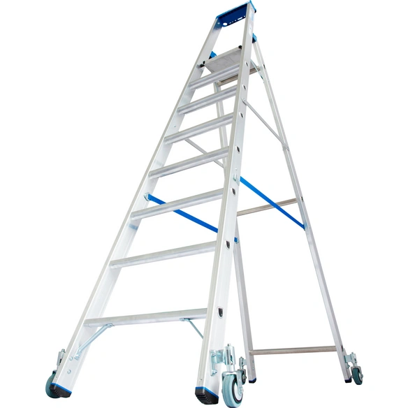 Stufen-Stehleiter »STABILO«, 8 Sprossen, Aluminium