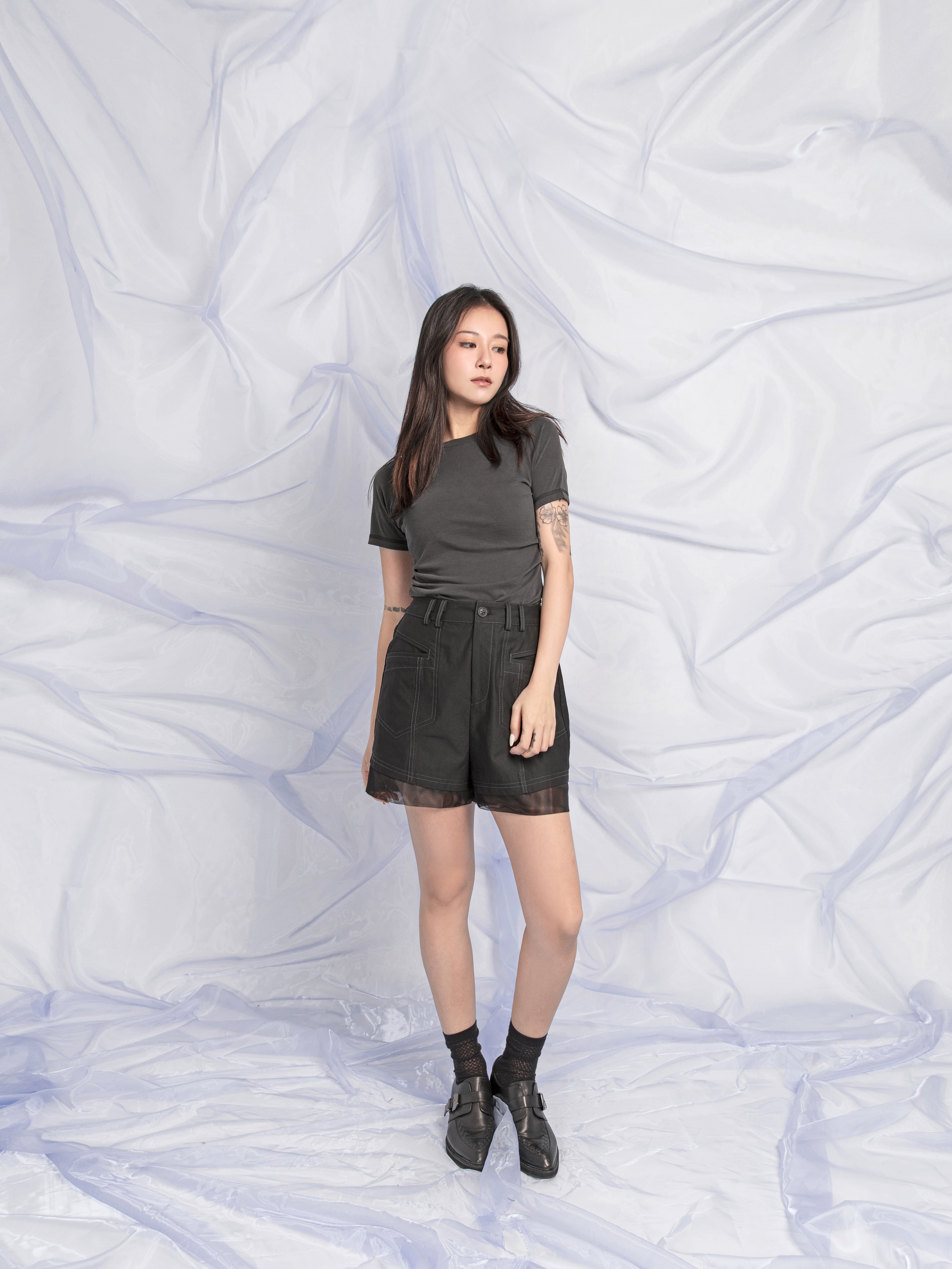 Mesh details shorts - 25SRB053A