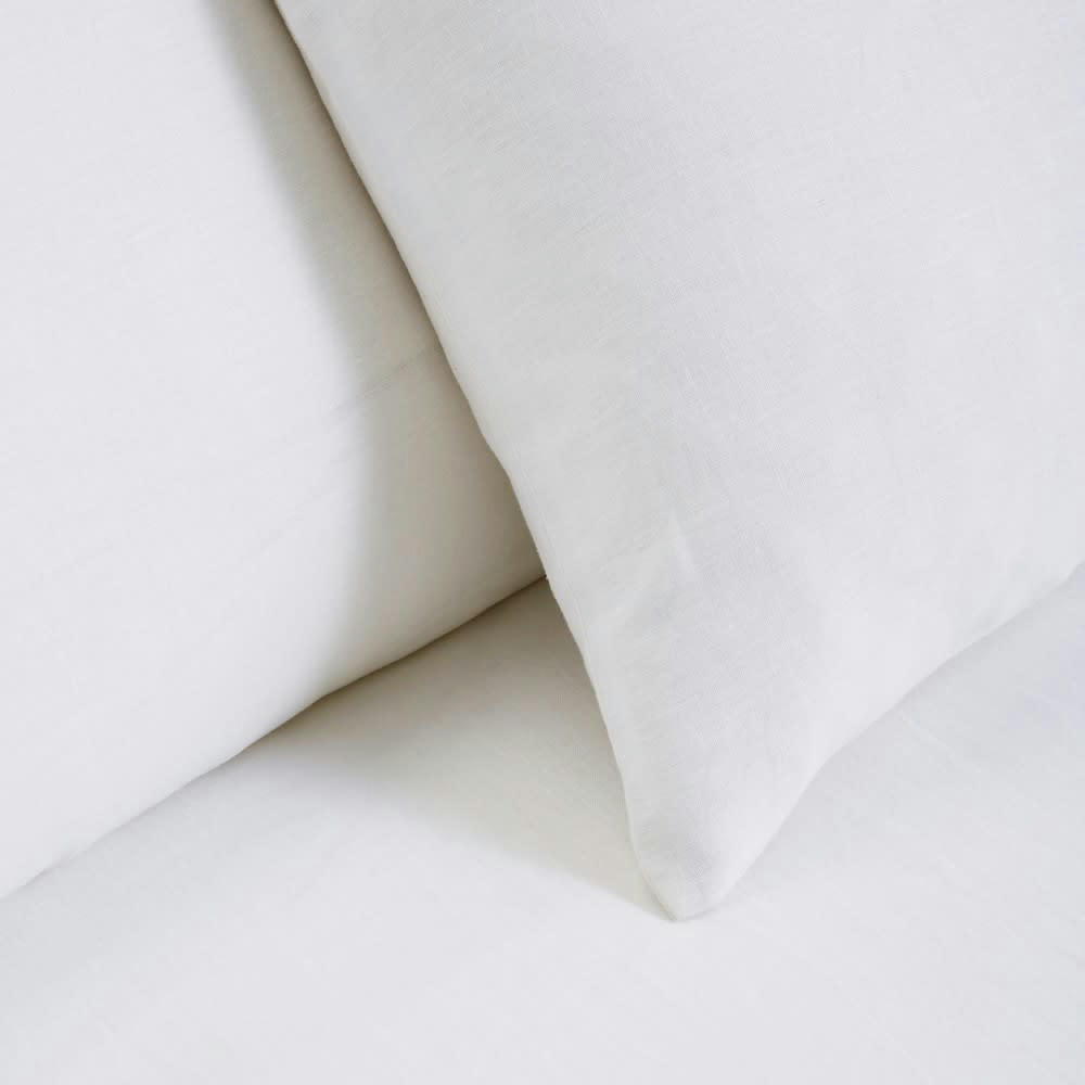 - Parure de lit en lin blanc 220x240