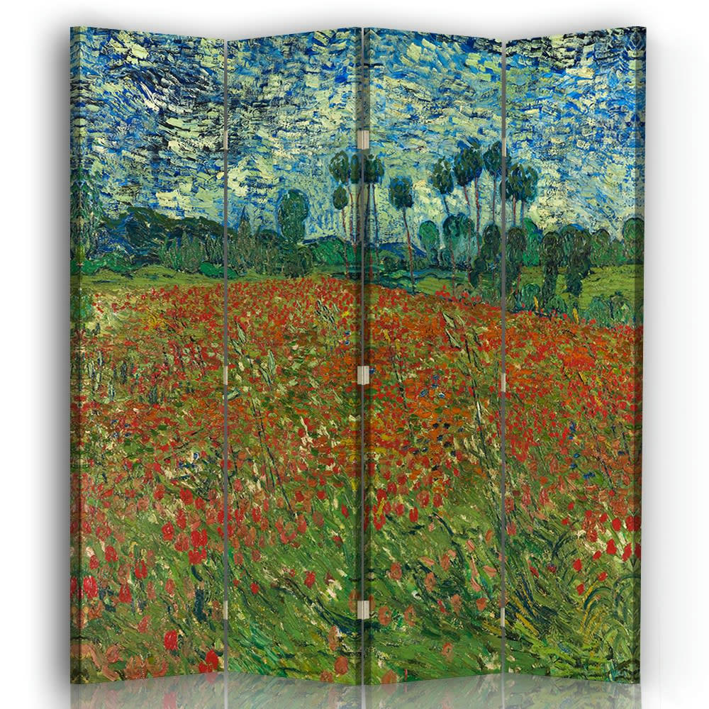 - Paravent Le Champ des Coquelicots - Van Gogh 145x180cm (4 volets)