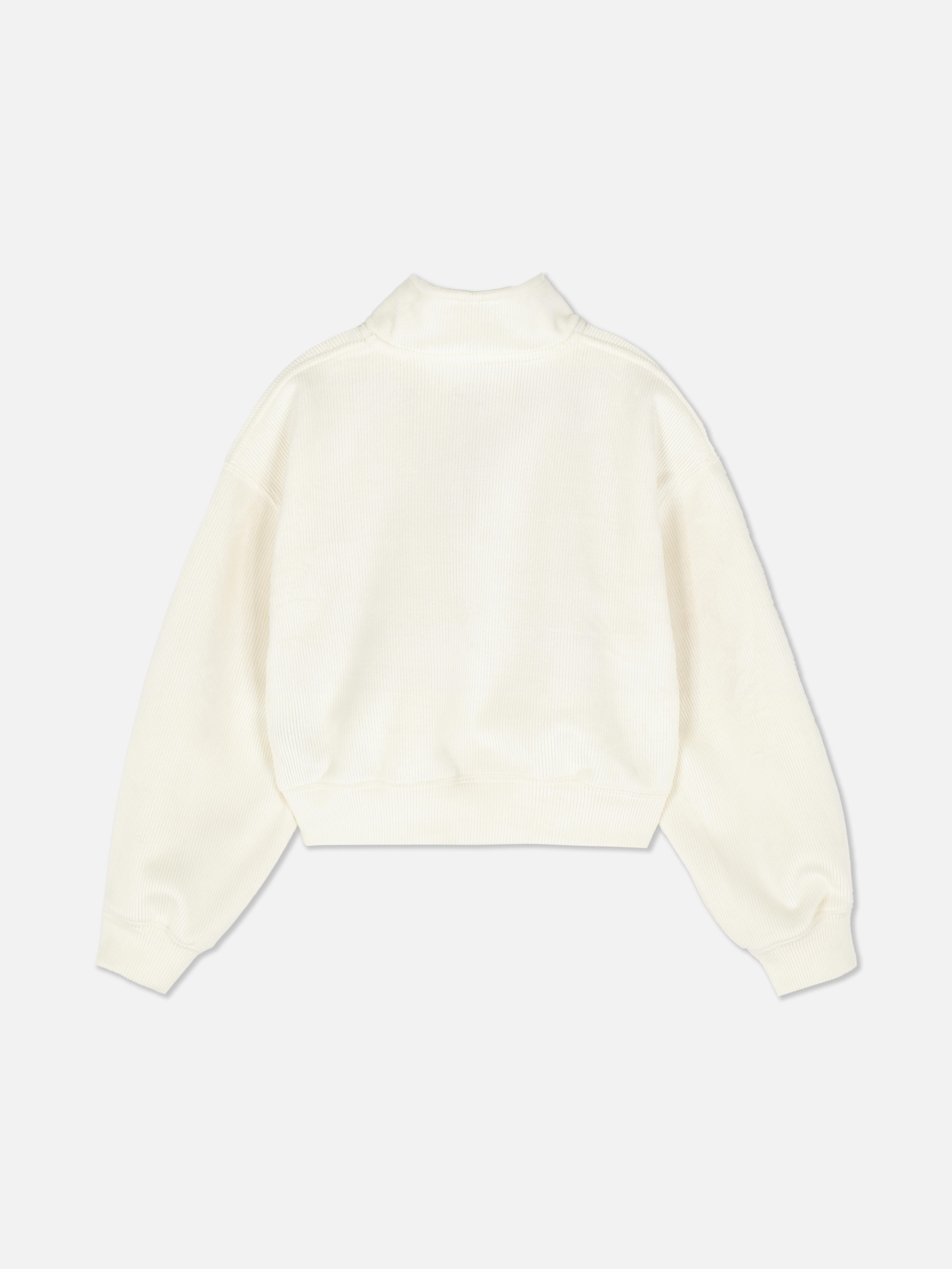 7-15yrs | Ribbed Funnel Neck Sweatshirt