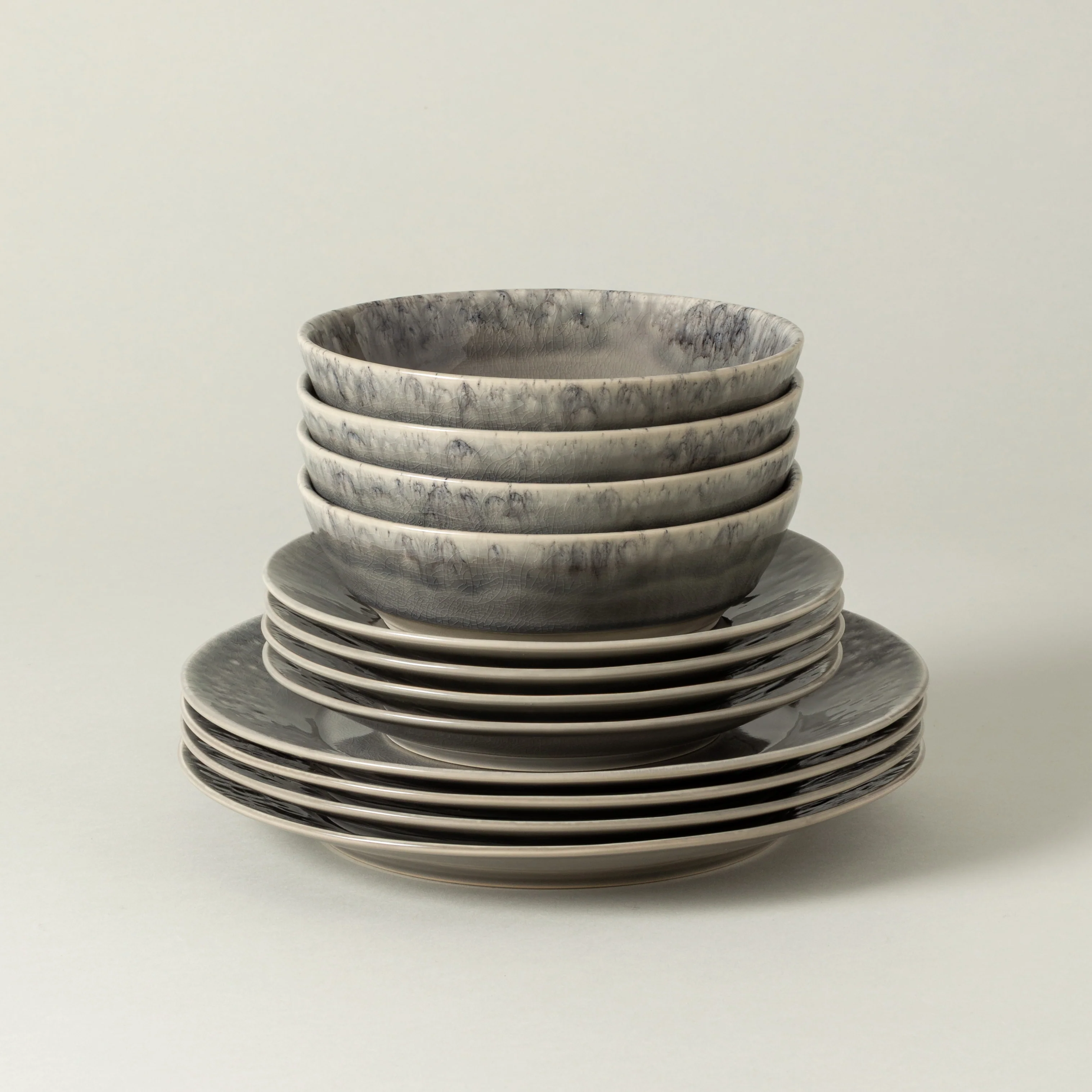 12-Piece Dinnerware Set with Soup/Pasta Bowl Madeira