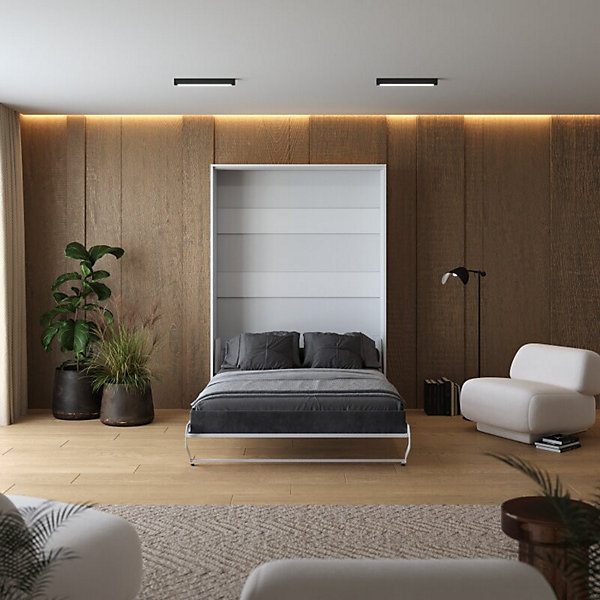 Lit escamotable 140x200cm Vertikal M1 Lit Mural Blanc