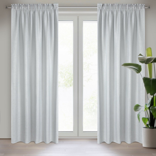 Firana CELINE 140x270 cm srebrna siateczka na taśmie elegancka