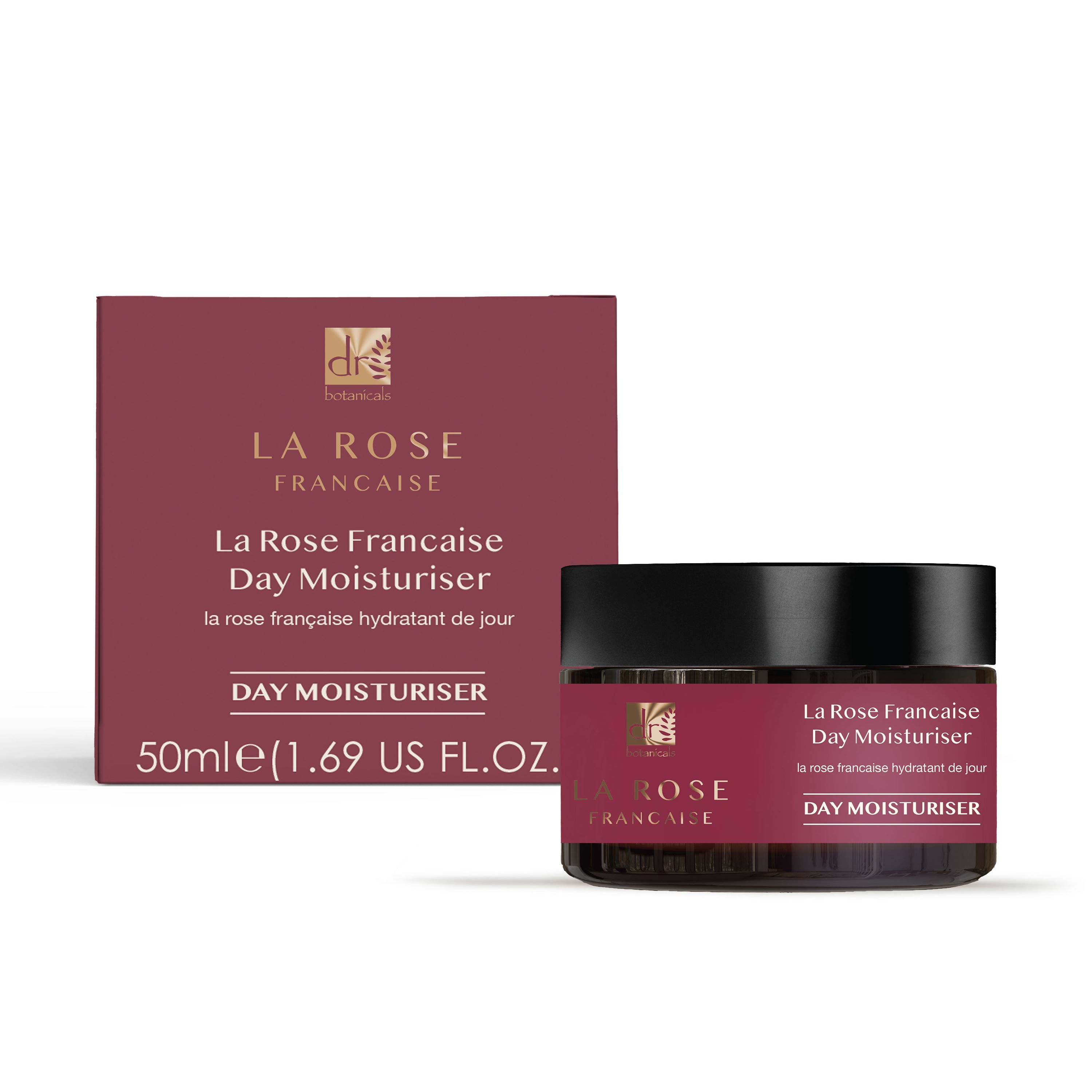 Dr. Botanicals La Rose Francaise Anti-Ageing Day Moisturiser, Night Moisturiser and Facial Serum