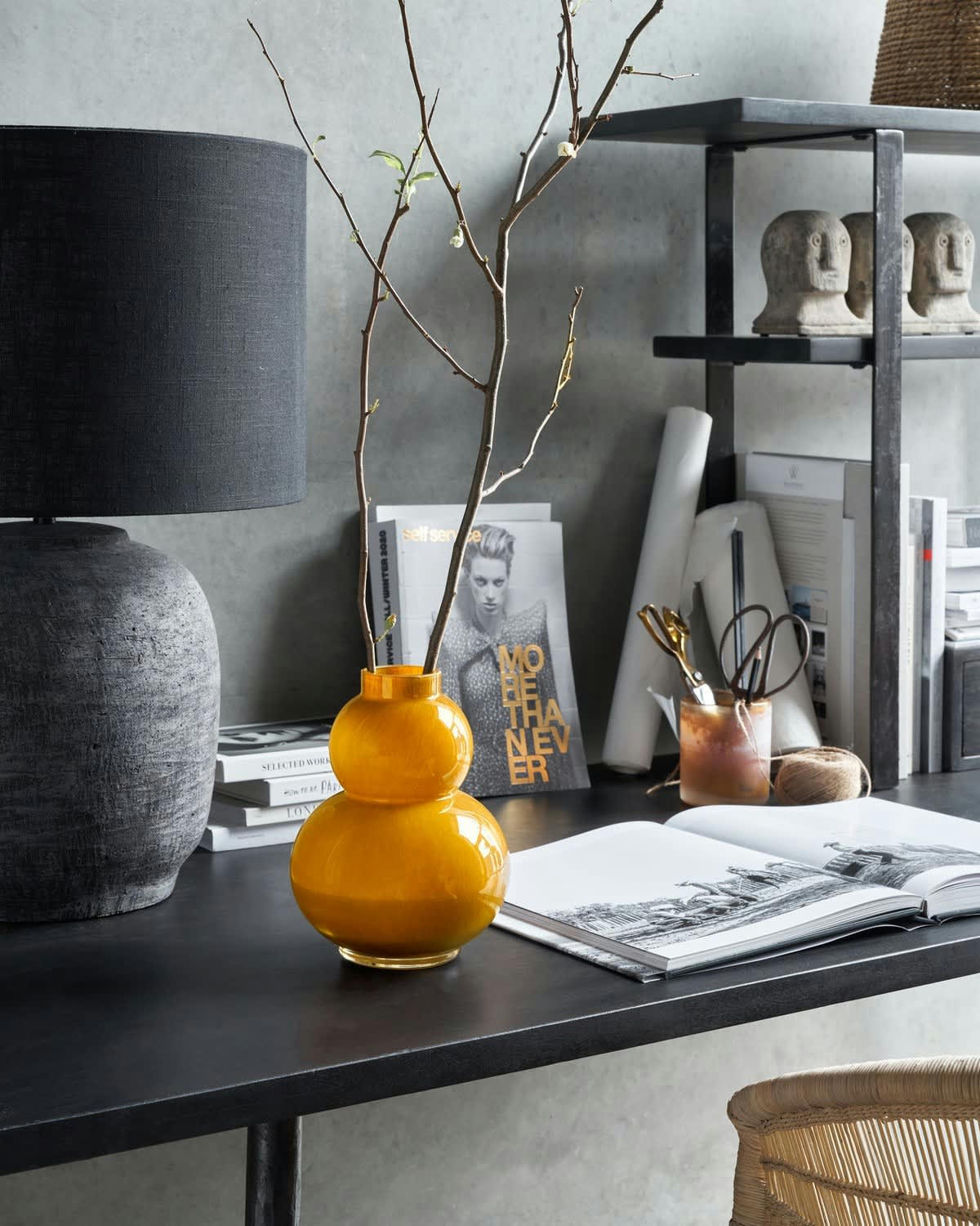 - Vase Verre Ambre 18X18