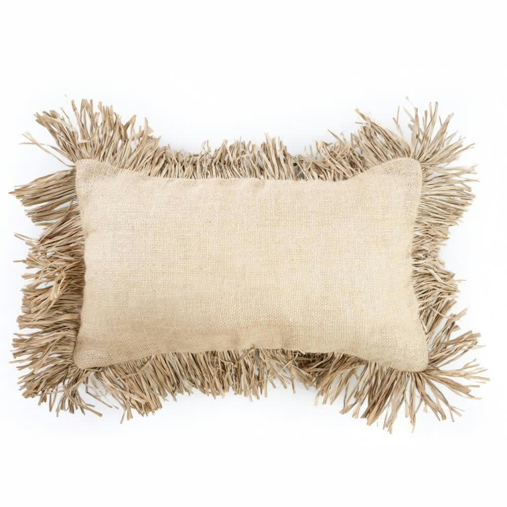 JUTE BONITA - Coussin en jute et raphia naturel 30x50