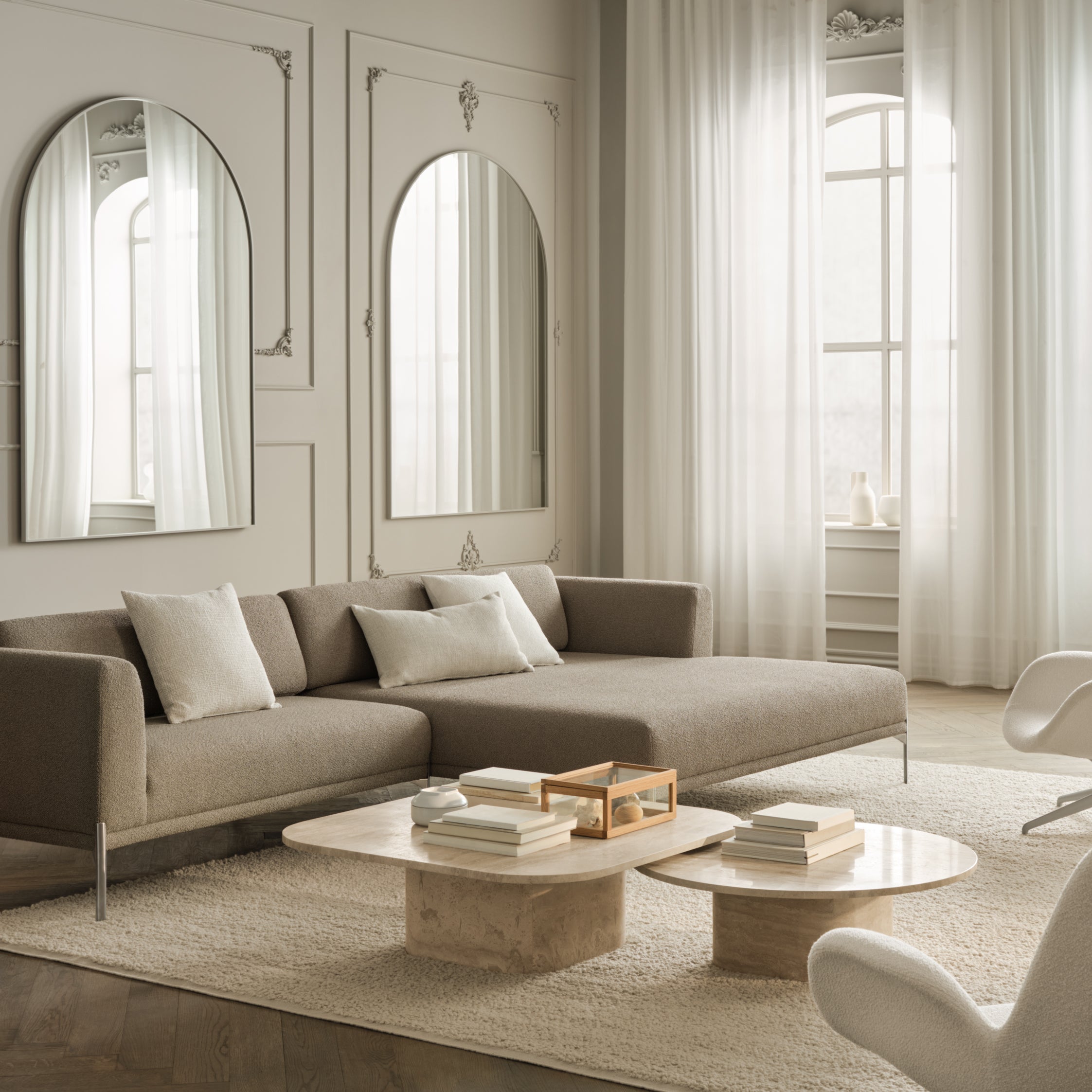 Bolia Ripple Spiegel H 200 x B 140 cm - Crème