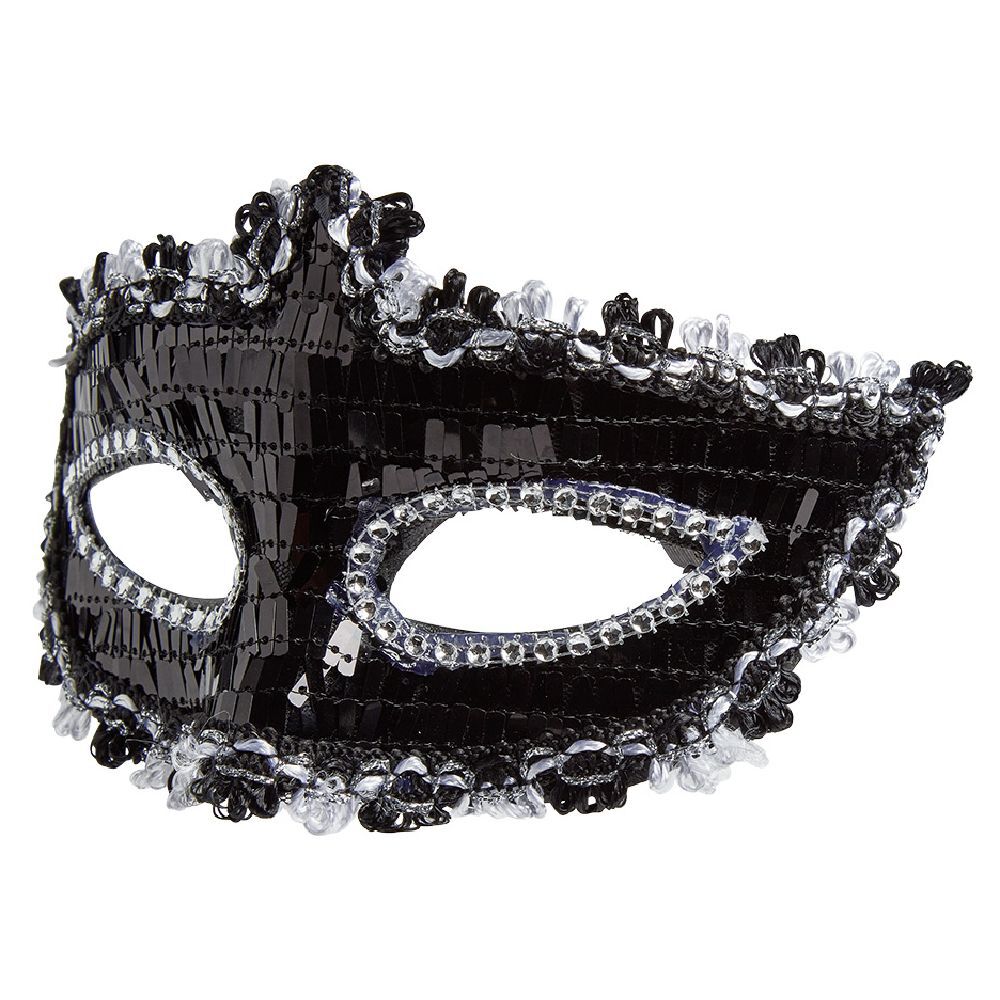 Masque Vénitien effet dentelle et sequin pour adulte