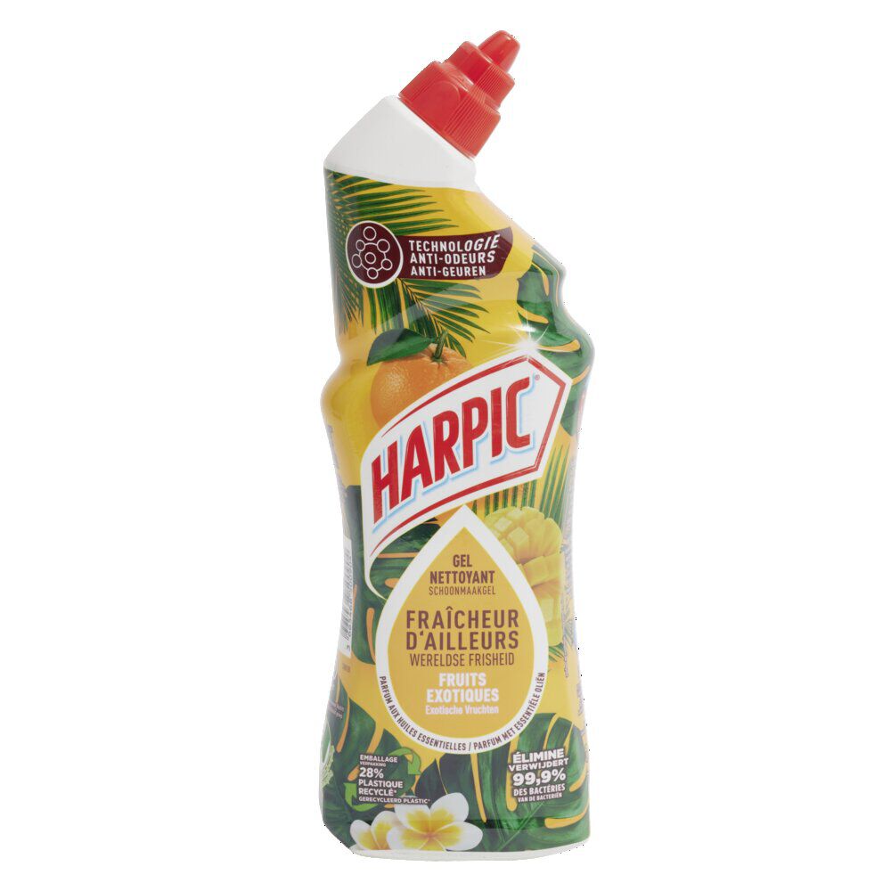 Nettoyant gel WC Harpic fraÎcheur d'ailleurs fruits exotiques de bambou 750ml