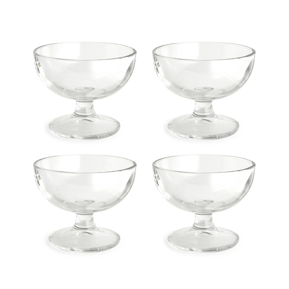 HAY - Glas Dessertschale, klar (4er Set)