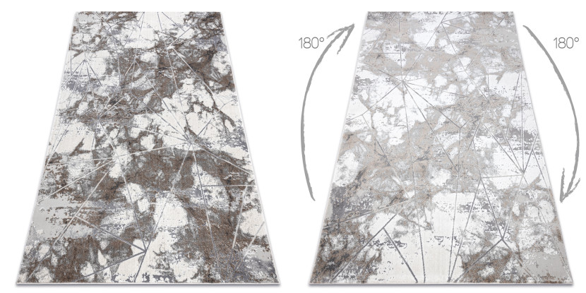 Dywan NOBLE nowoczesny 1515 64 Marmur, geometryczny - 80x150 cm