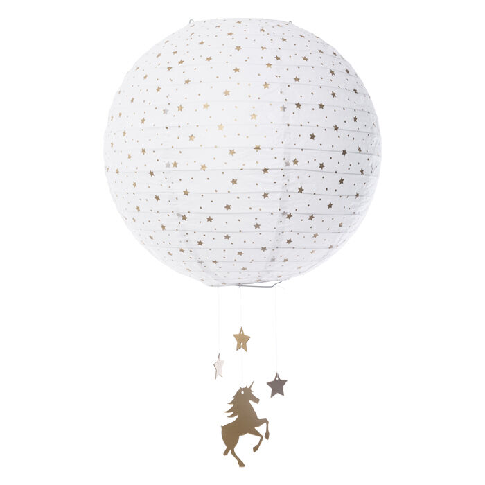 Suspensão papel unicórnio