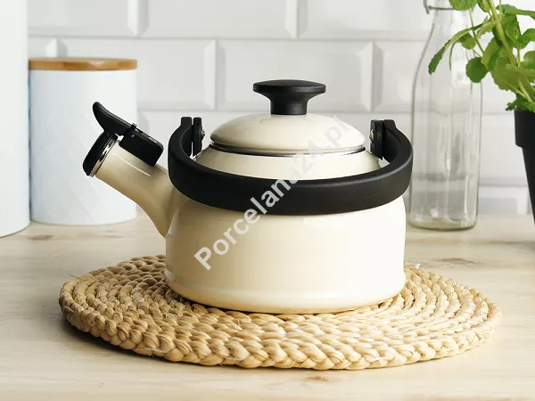 Czajnik emaliowany 1,6 L Forchetto - Retro Cremoso 1FO.CZA.1161