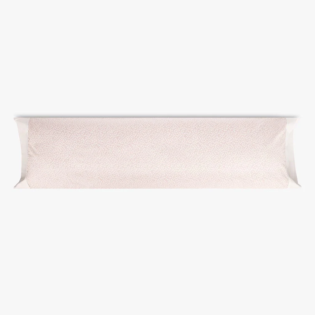 Fronha para Almofada de Dormir Rosa e Branco 45x155 ZALEIA
