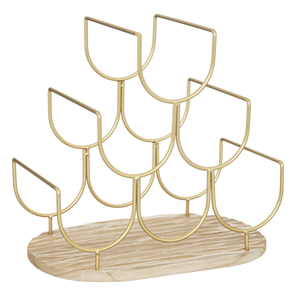 Garrafeira dourada em metal para 6 garrafas DOLCE RIVIERA