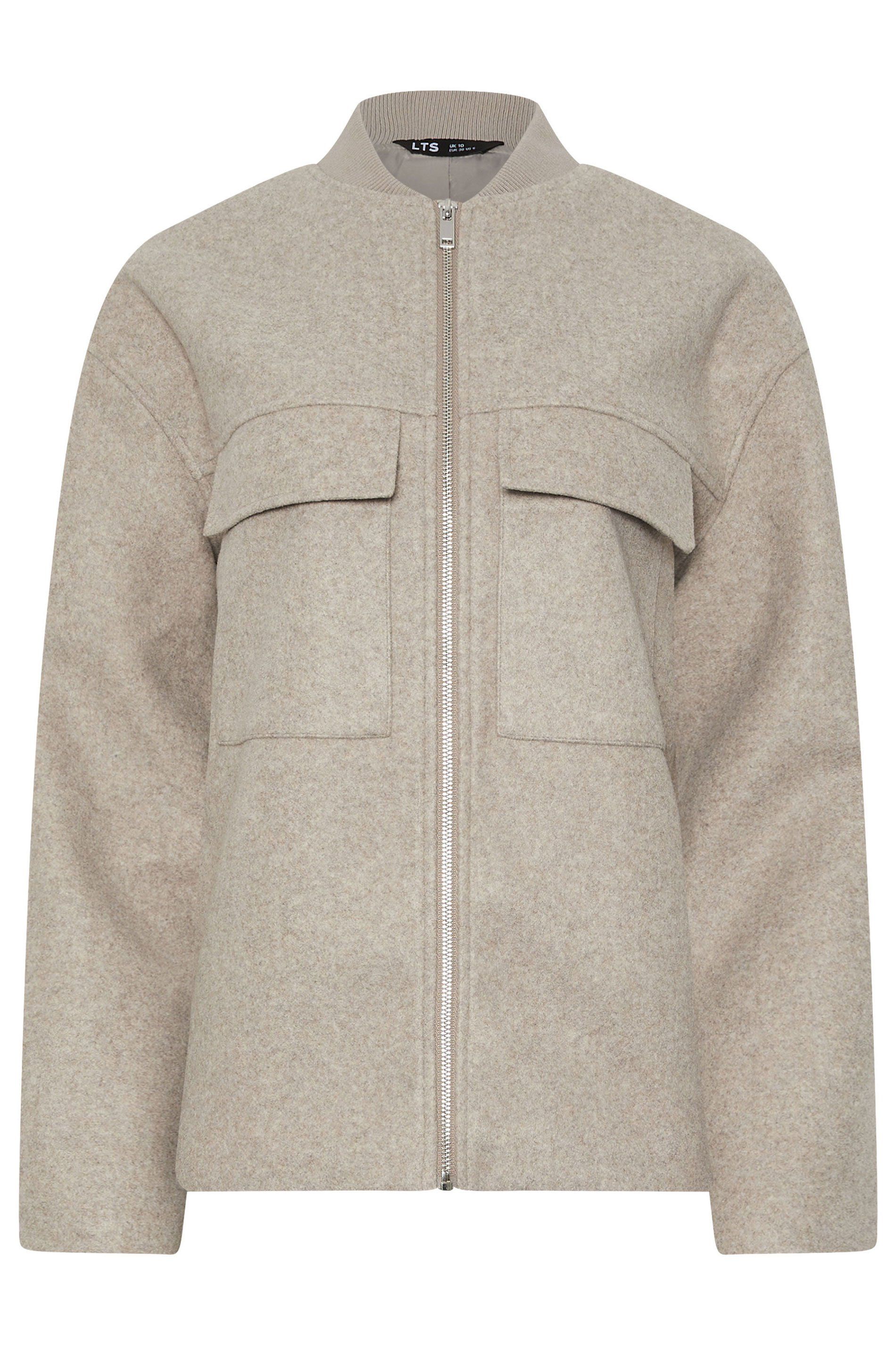 Long Tall Sally Tall Brushed Pocket Bomber Jacket