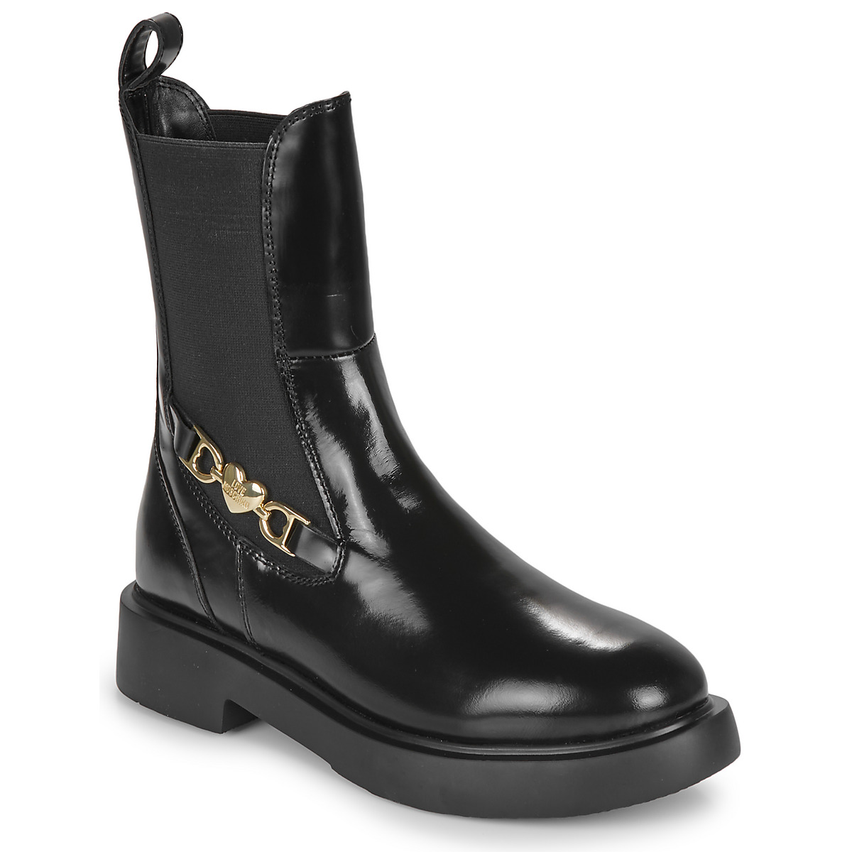 Love Moschino - NEW CITY LOVE ANKLE BOOT - Black