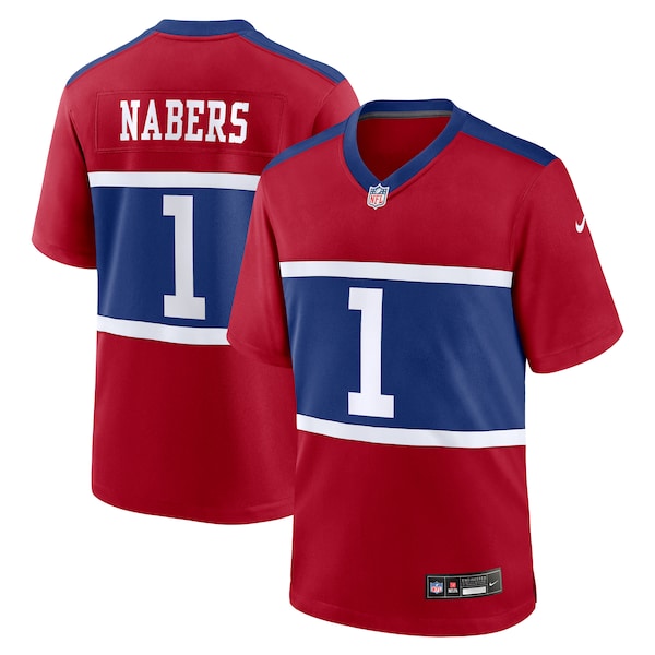 Malik Nabers New York Giants Nike Alternate Game Jersey - Century Red