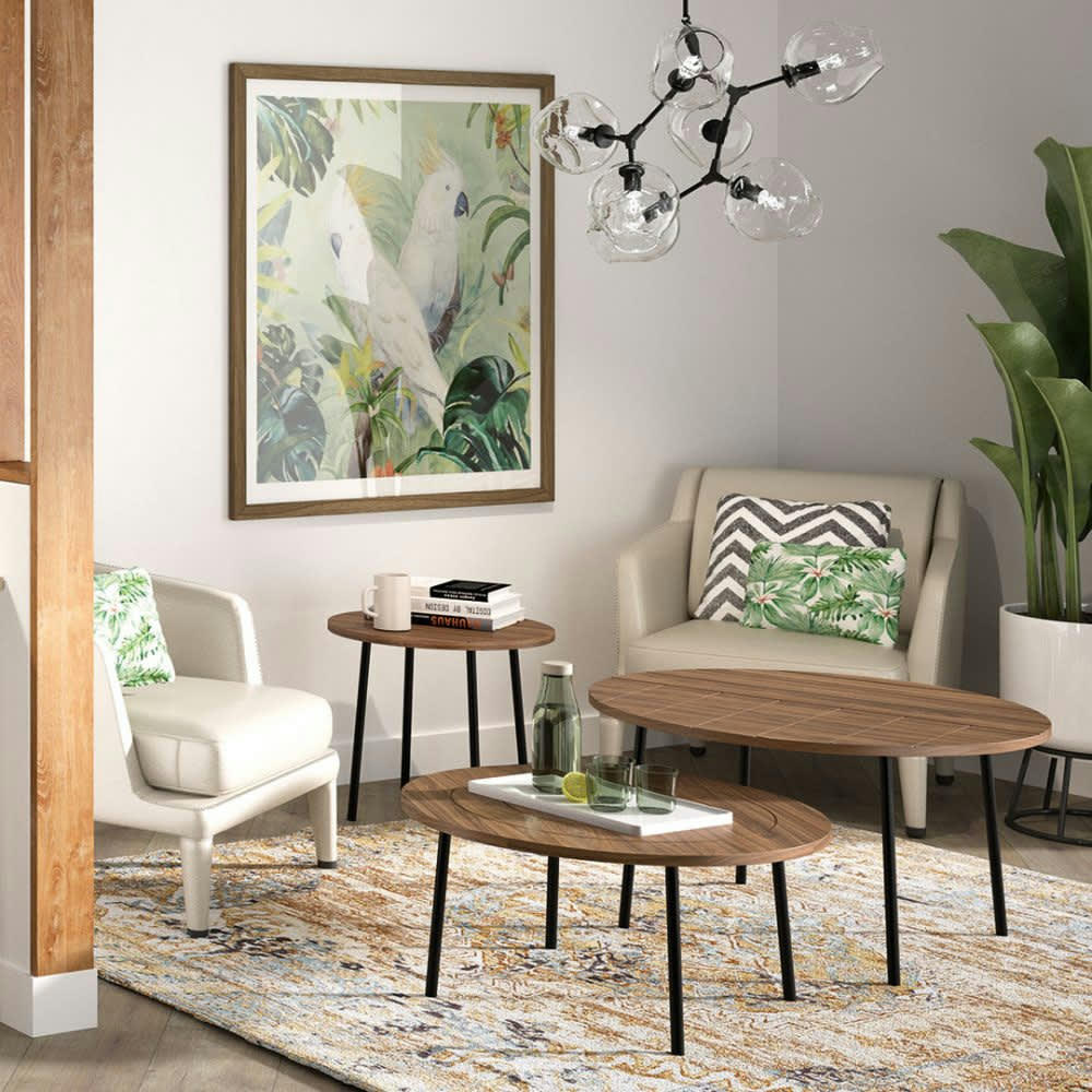 PLY - Table basse  placage noyer