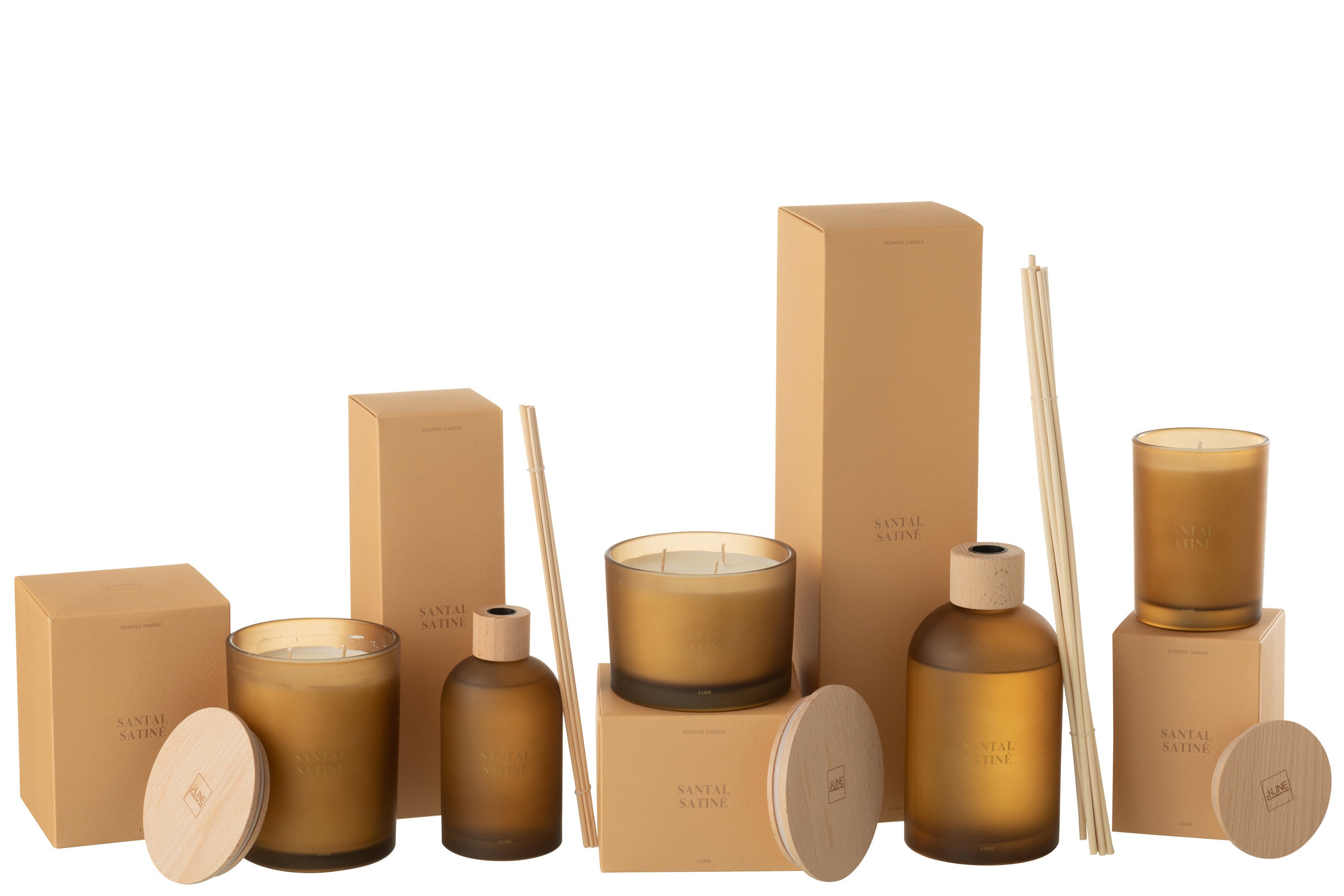 J-Line geurolie Accords Essentiels - Santal Satiné - geel - 550 ml