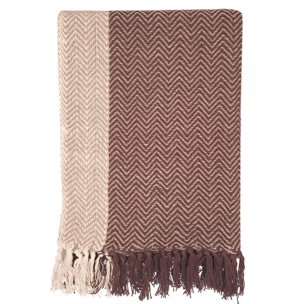 TEEPEE - Plaid rose pierre 125x170