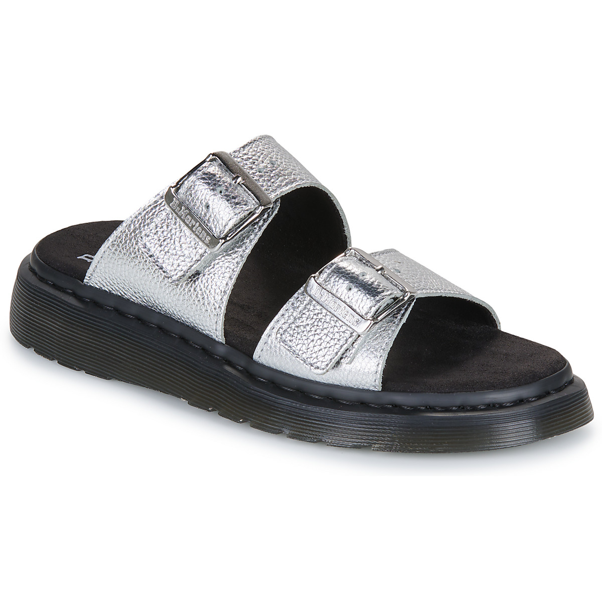 Dr. Martens - Josef Slide Silver Metallic Tumble - Silver