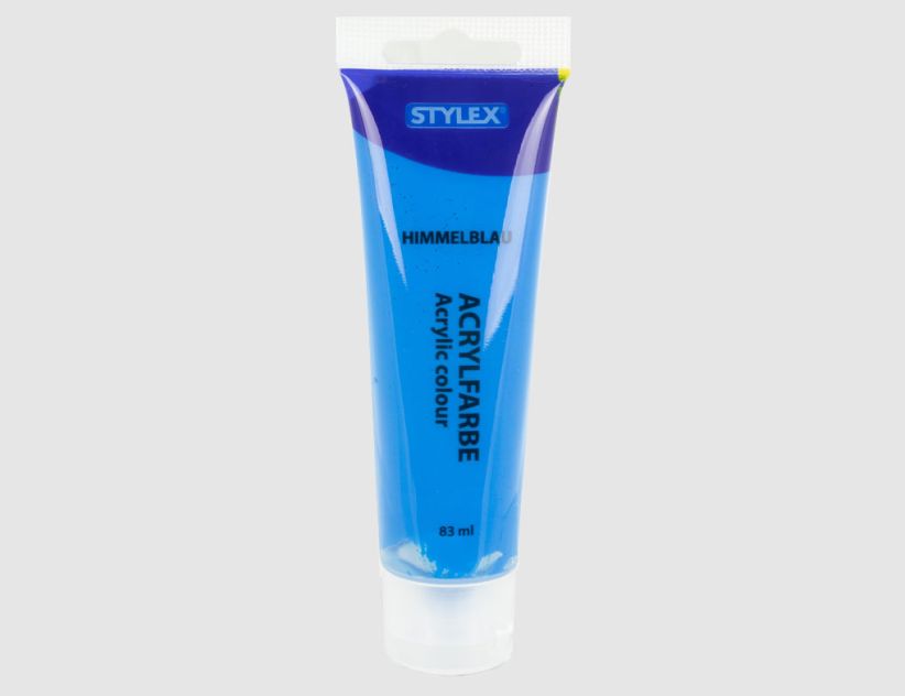 Acrylfarbe himmelblau