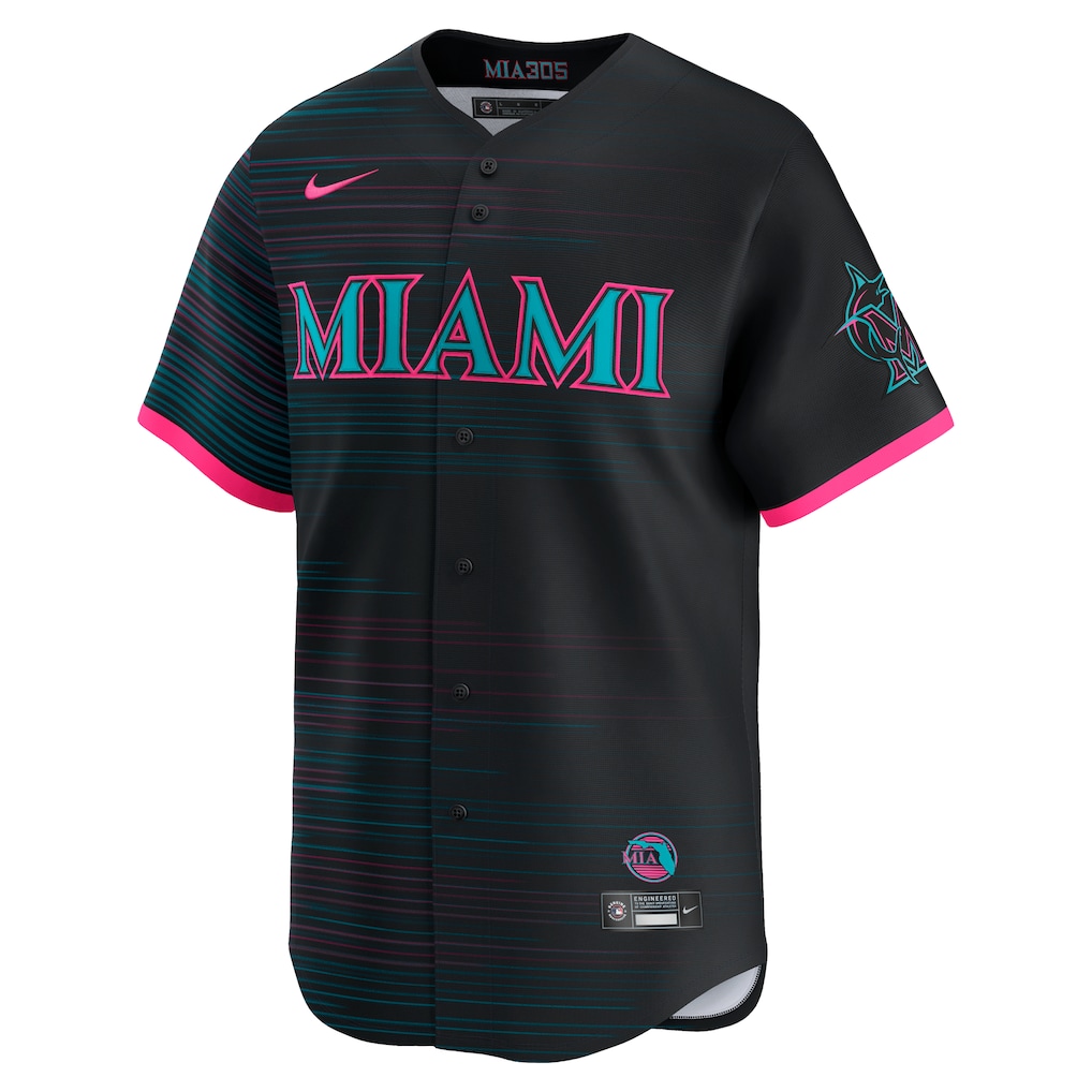 Miami Marlins Nike 2025 City Connect Limited Jersey - Black