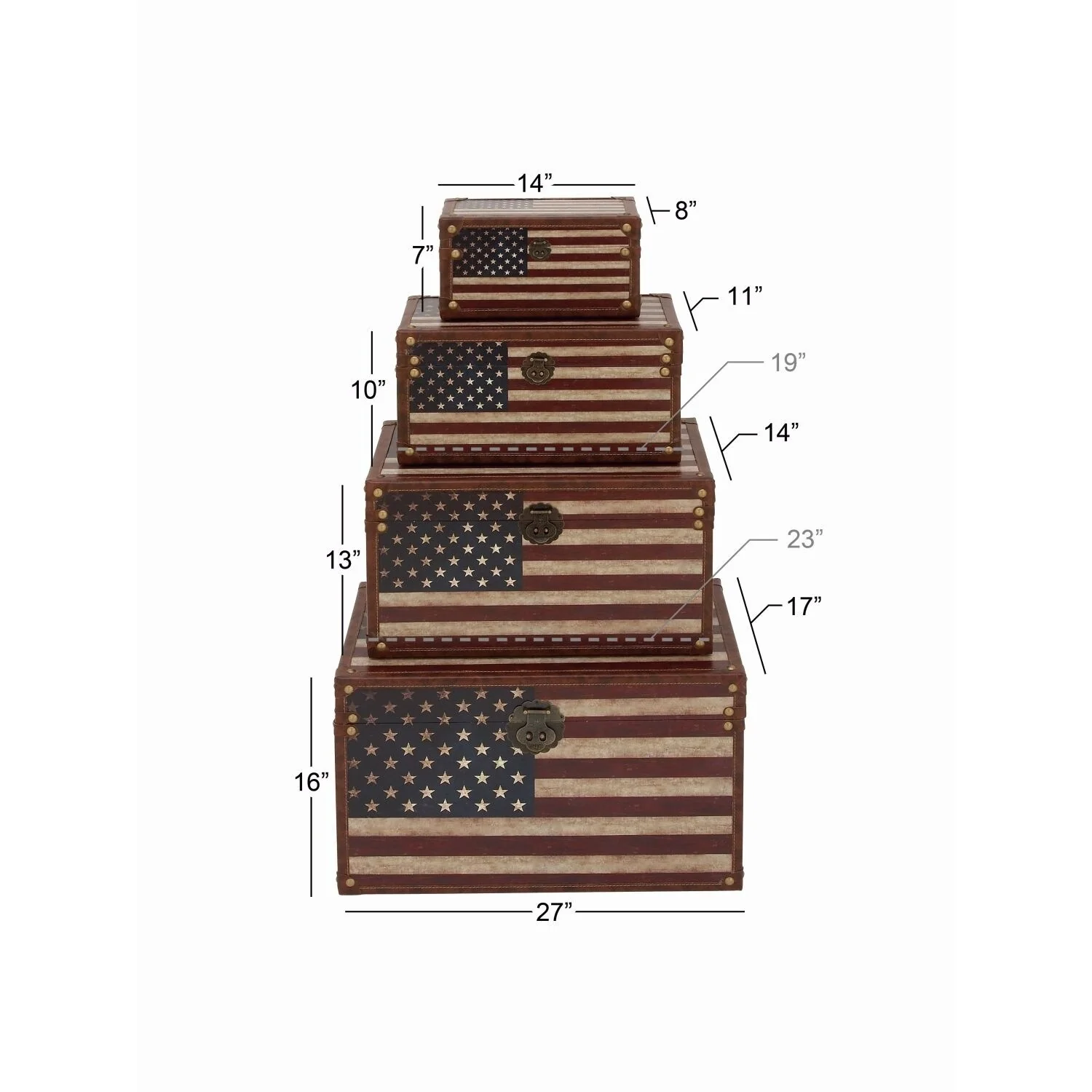 Benzara Wood Trunk (Pack of 4)