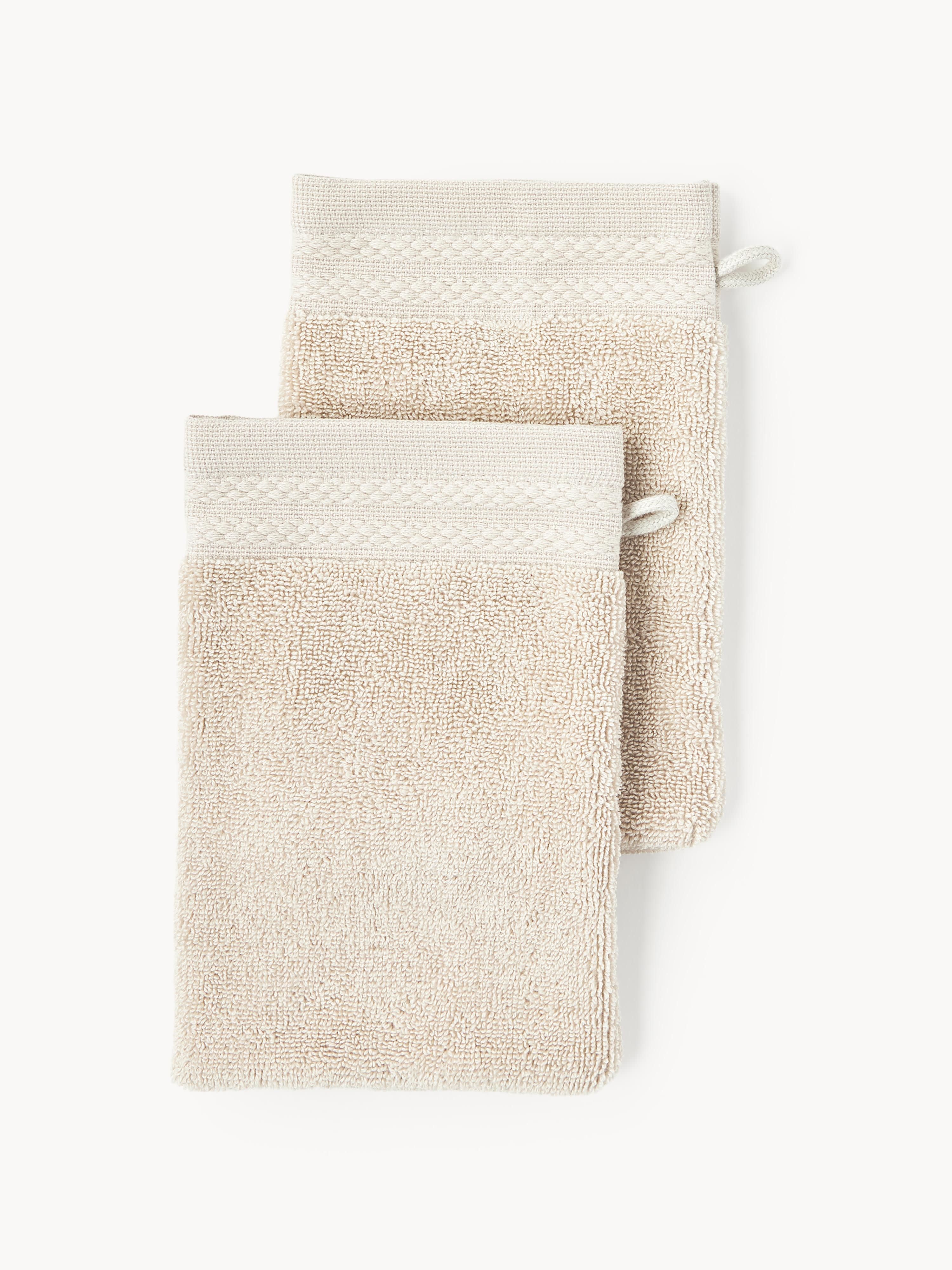 Waschhandschuhe Premium aus Bio-Baumwolle, 2er-Set