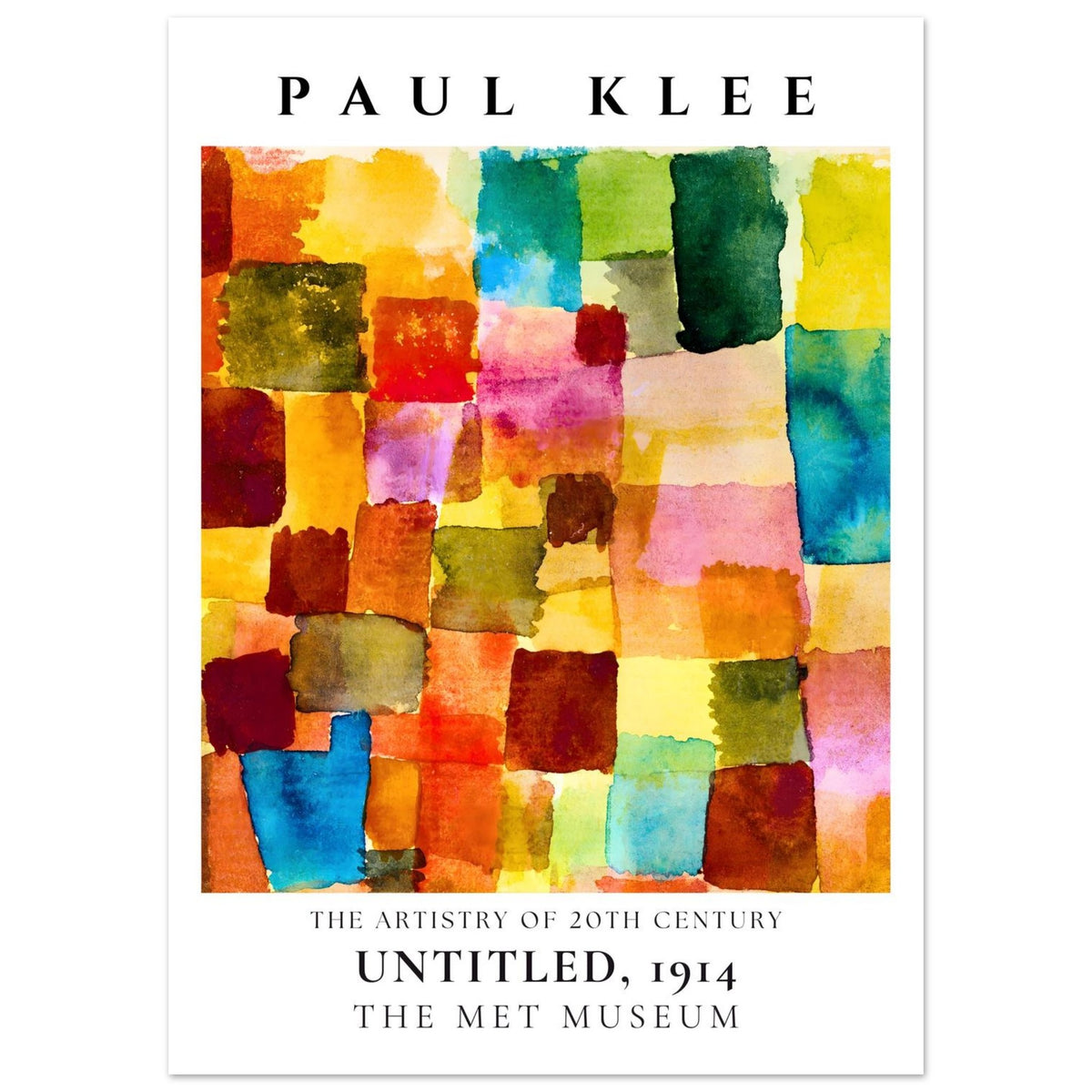 Artfulprints Poster Paul Klee - Untitled  - 50x70 cm - Meerkleurig