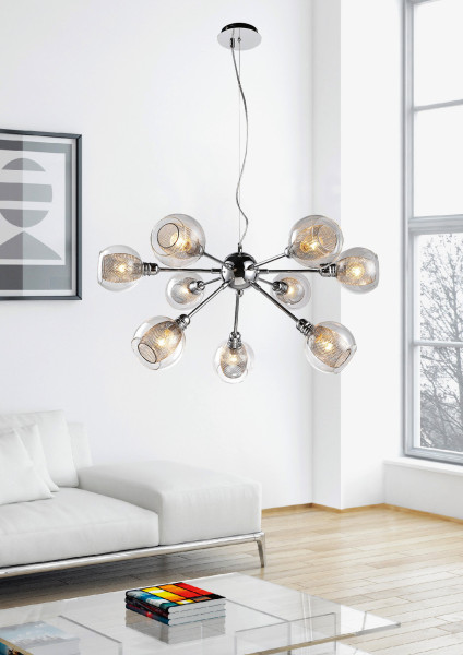 Lampa wisząca DIXI 9x40w e14 chrom