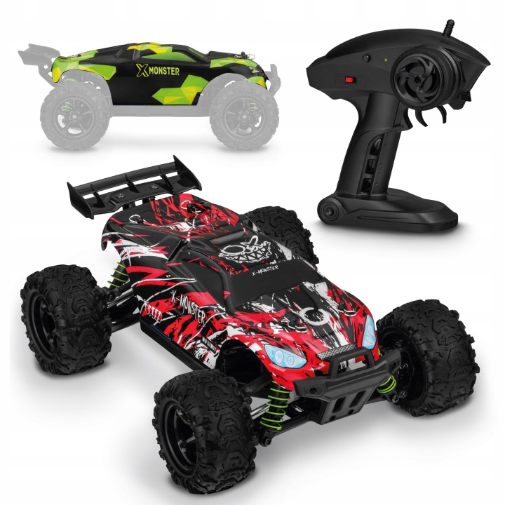 Samochód zdalnie sterowany RC 40min 100m 4x4 30km/h 2xbateria 1:18 +OBUDOWA
