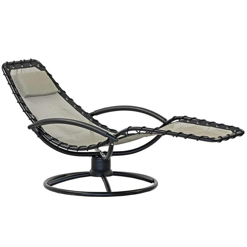ELLITTICA - Chaise longue de jardin elliptique couleur brute